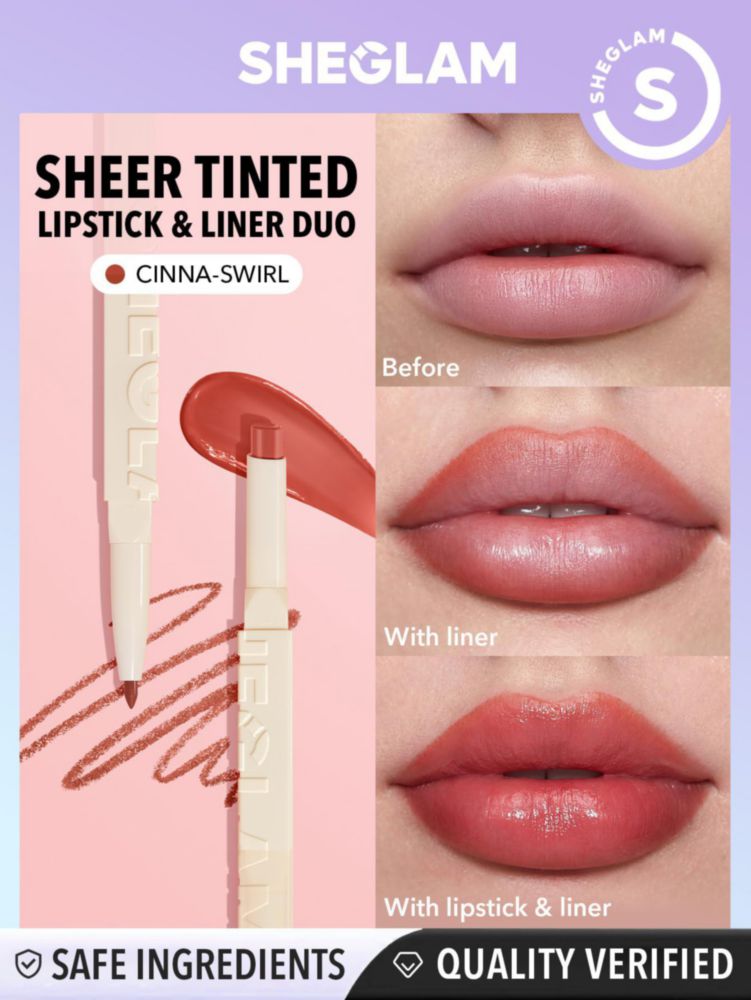 Labial SHEGLAM Glam 101 Dúo Tinte Ligero Cinna Swirl