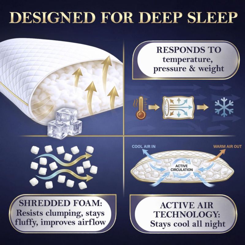 Almohada Royal Therapy Queen 2 unidades de espuma de memoria desmenuzada