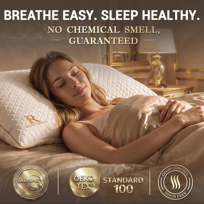 Almohada Royal Therapy Queen 2 unidades de espuma de memoria desmenuzada