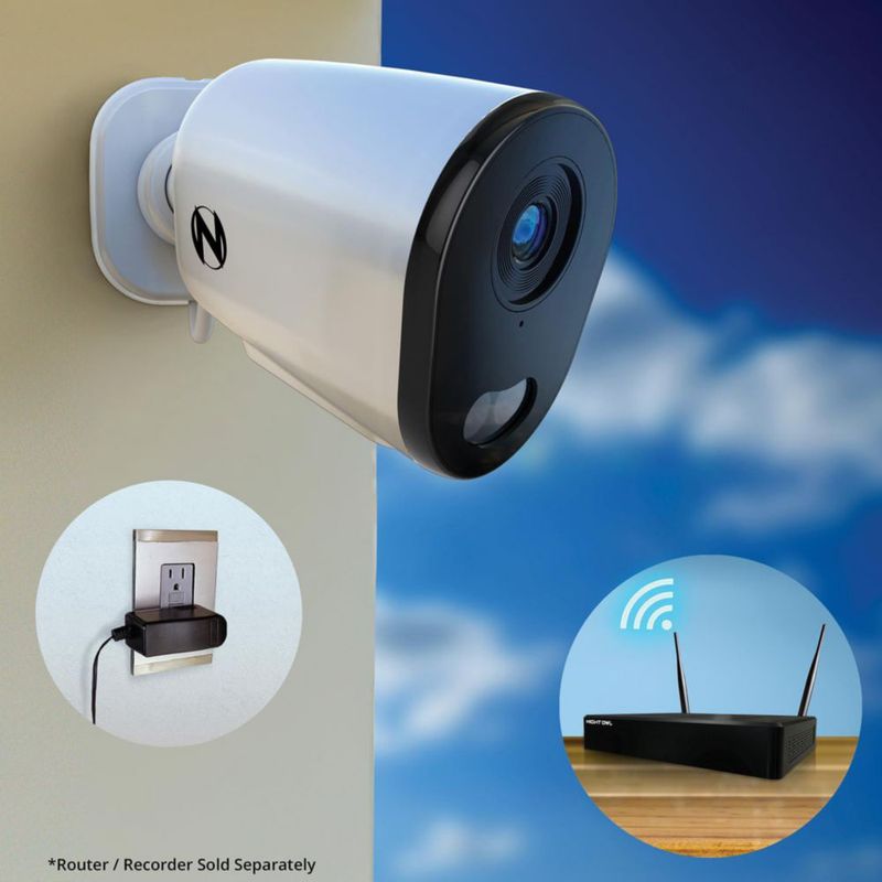 Cámara de seguridad Night Owl Plug-In Wi-Fi 4K HD con audio bidireccional