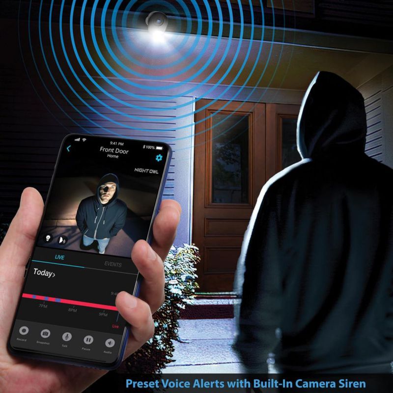 Cámara de seguridad Night Owl Plug-In Wi-Fi 4K HD con audio bidireccional