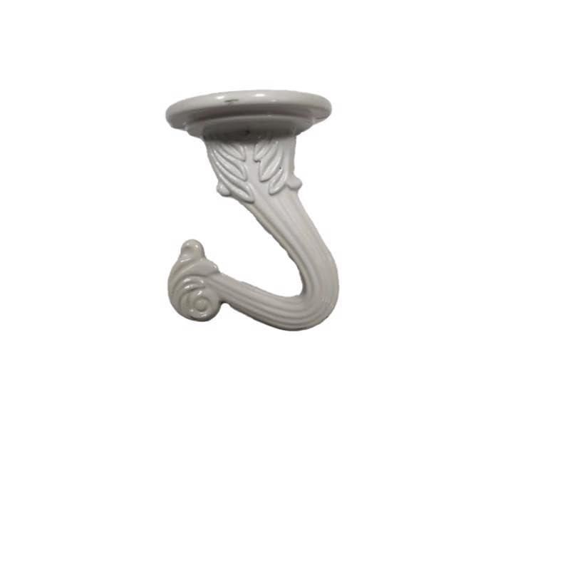 Gancho de almacenamiento LIVING ACCENTS zinc blanco 1.5 pulgadas paquete de 2