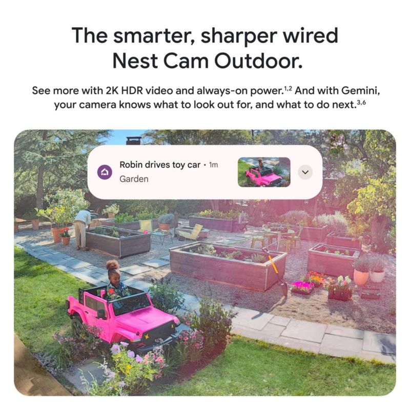 Cámara de Seguridad Google Nest Cam Exterior 2ª Generación 2025