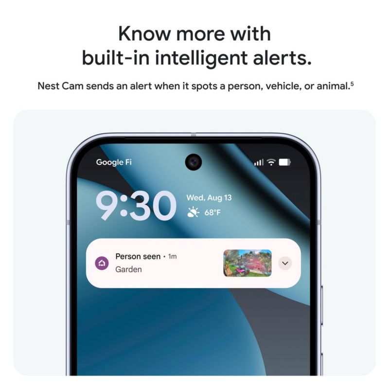Cámara de Seguridad Google Nest Cam Exterior 2ª Generación 2025