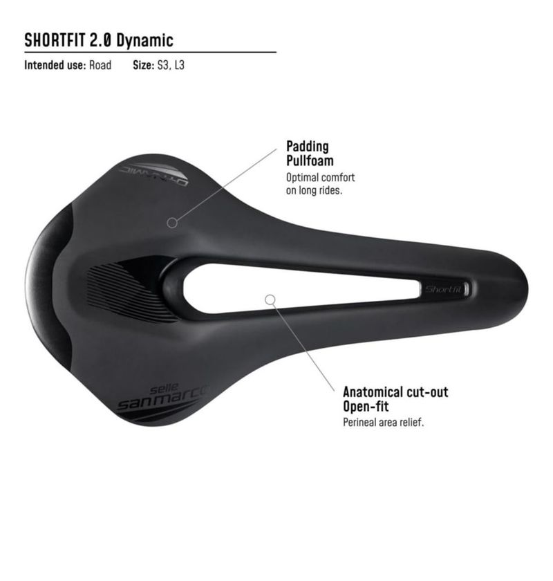 Silla de bicicleta Selle San Marco 140x255 mm estrecha S3‑W