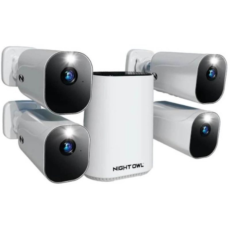 Hub Wi-Fi Night Owl con tarjeta microSD de 64 GB y 4 cámaras con batería
