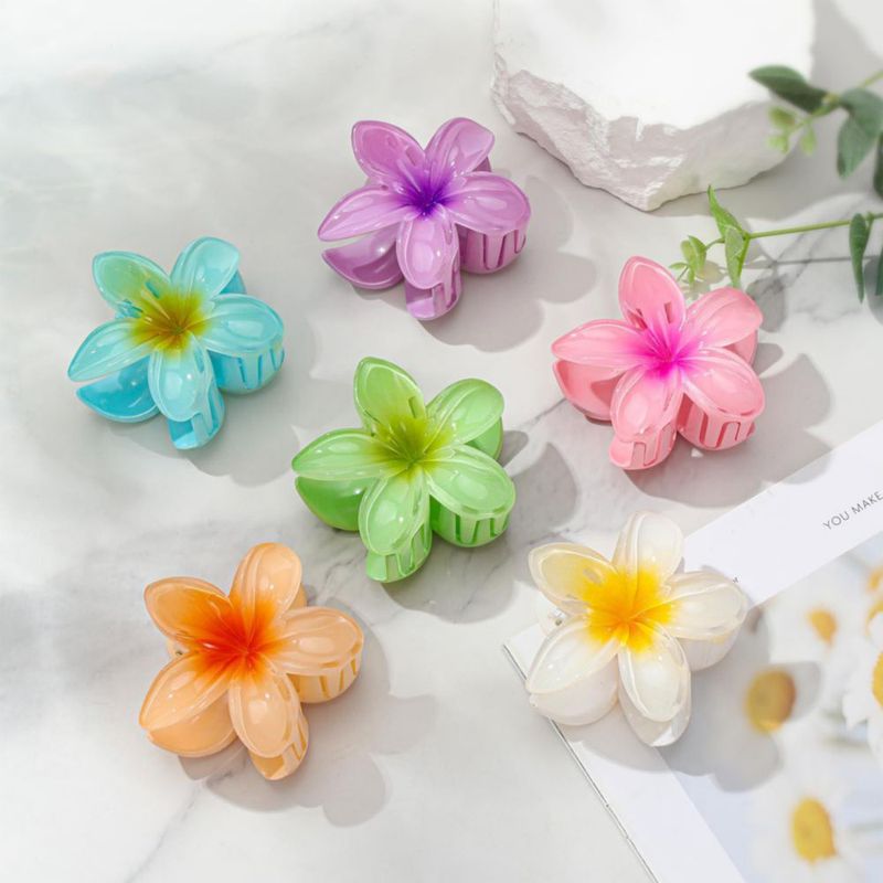 Pinzas para el Cabello ANEESAA 79 cm Flor – Juego de 6 – Estilo Hawaiano
