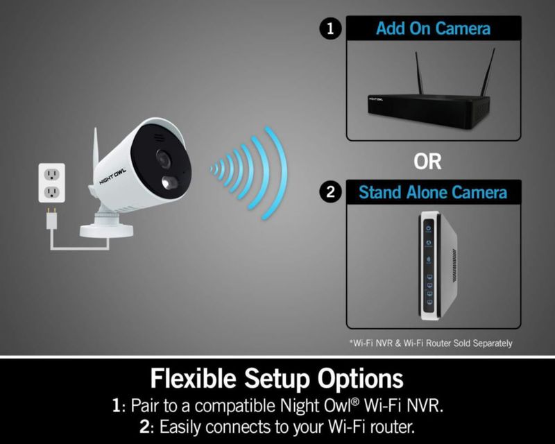 Cámara de Seguridad Night Owl WNIP2 1080p Wi‑Fi con Foco Iluminador