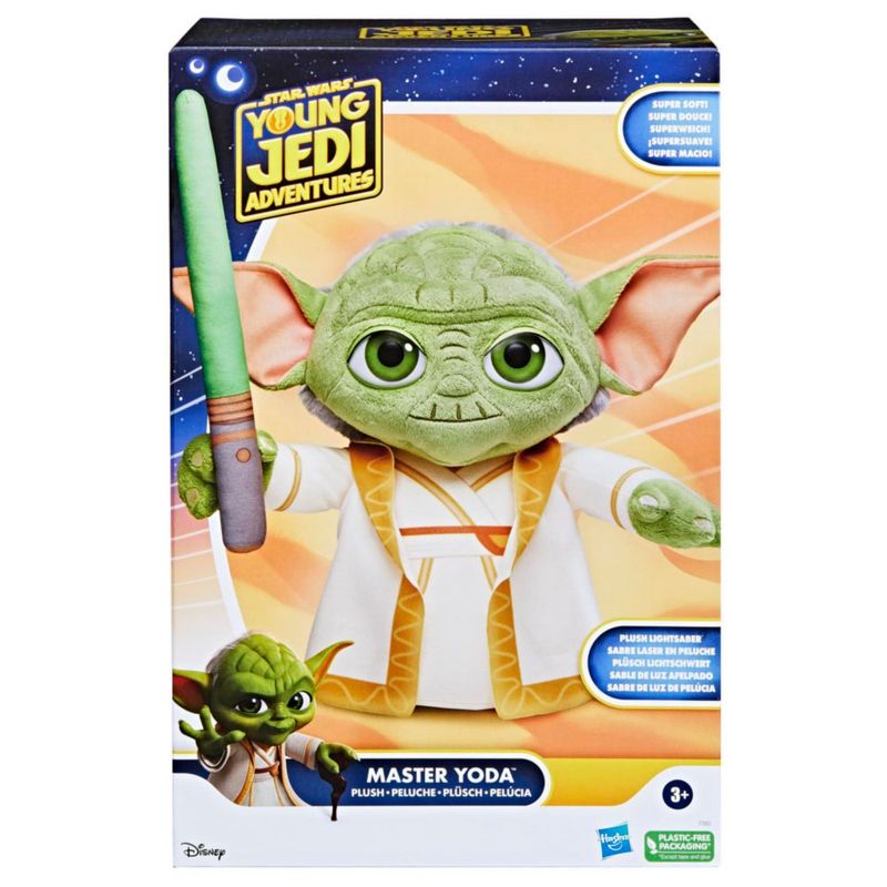 Peluche Star Wars Master Yoda de 34 cm con bata Jedi para niños mayores de 3 años