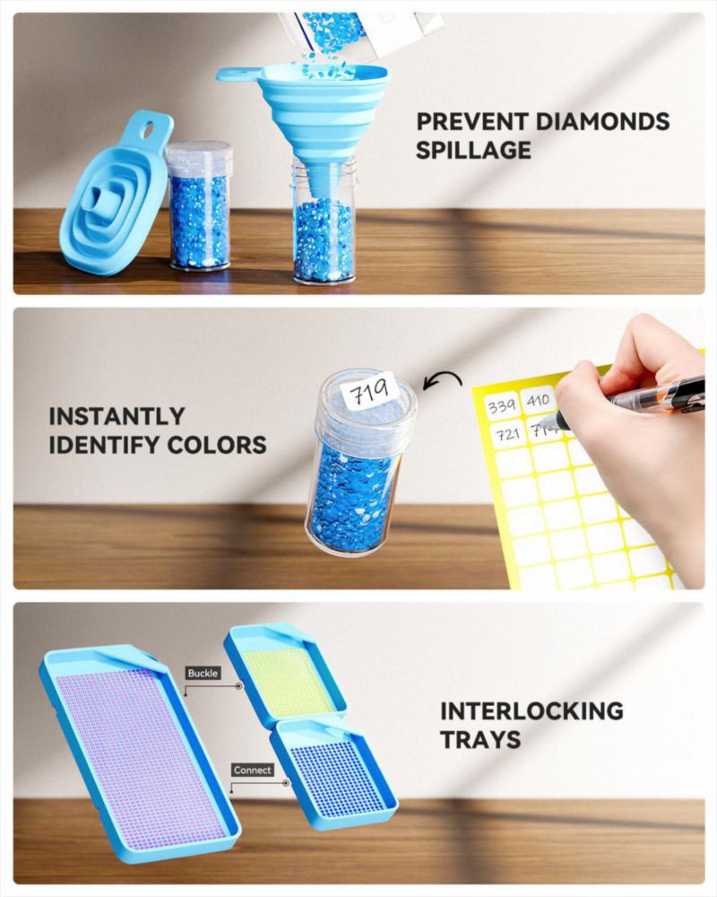 Contenedor de Almacenamiento ARTDOT de 420 Compartimentos para Kits de Arte con Diamantes