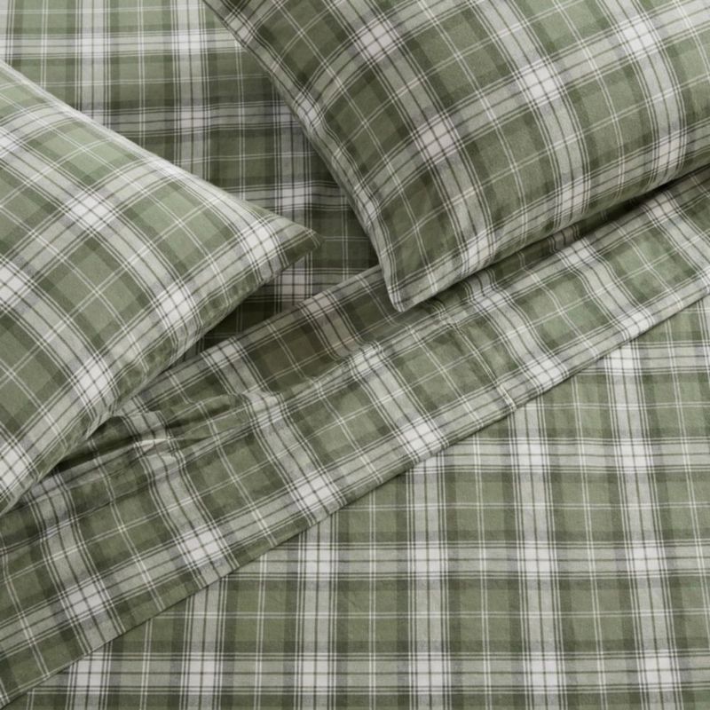 Juego de sábanas Eddie Bauer Twin 100% algodón franela