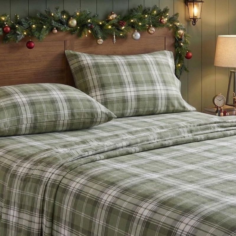 Juego de sábanas Eddie Bauer Twin 100% algodón franela