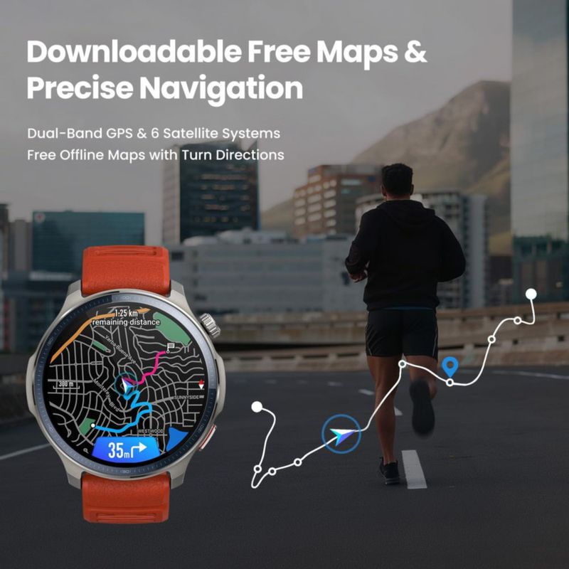 Reloj inteligente Amazfit Balance 2 de 47 mm AMOLED con cristal de zafiro