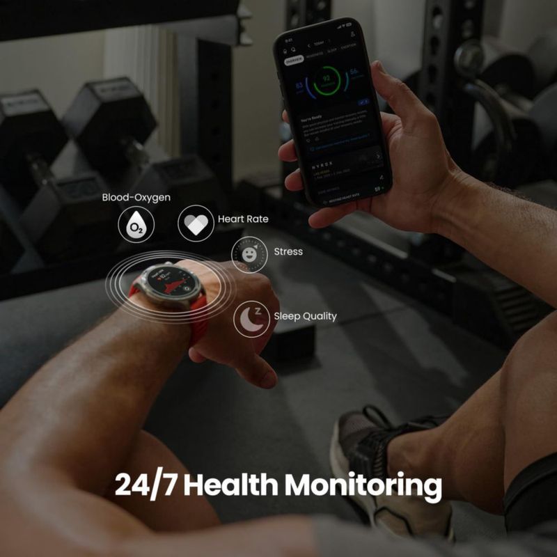Reloj inteligente Amazfit Balance 2 de 47 mm AMOLED con cristal de zafiro