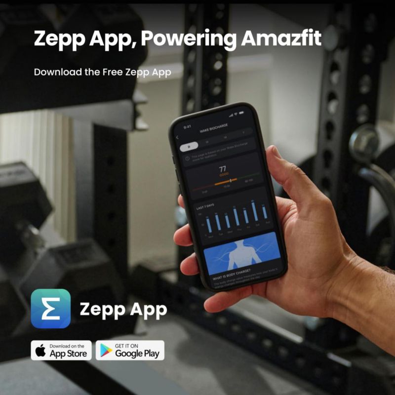 Reloj inteligente Amazfit Balance 2 de 47 mm AMOLED con cristal de zafiro