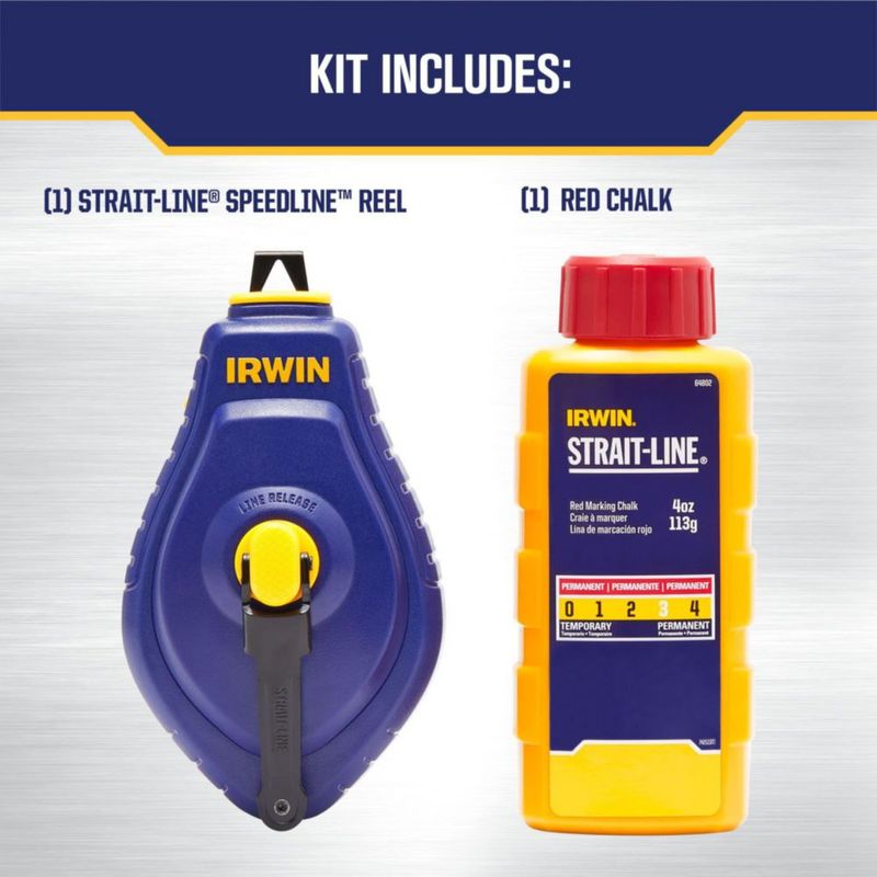 Rollo de tiza Irwin Strait-Line Speedline 30 m color rojo