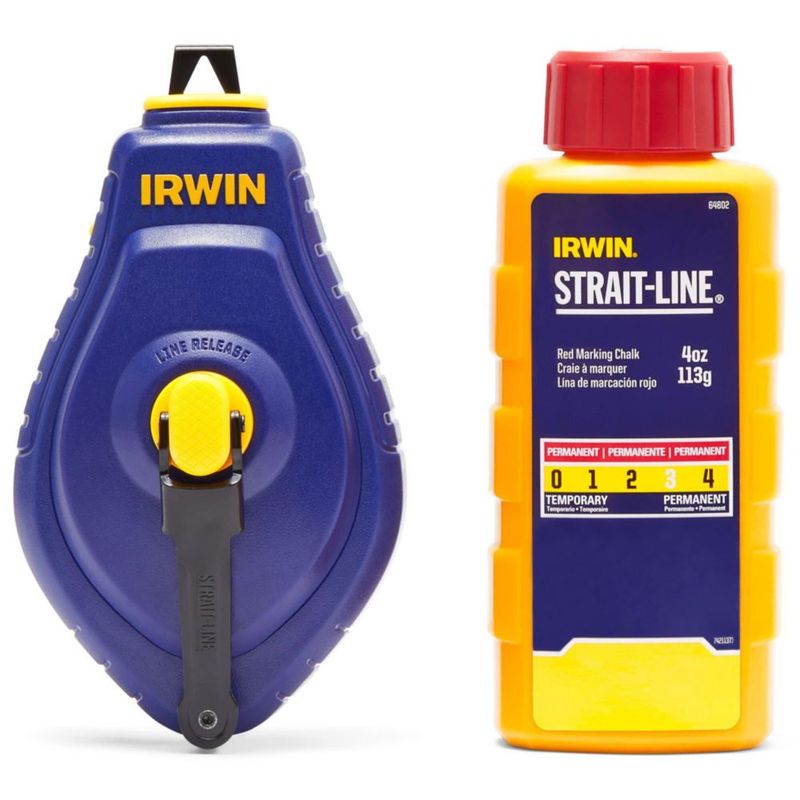 Rollo de tiza Irwin Strait-Line Speedline 30 m color rojo