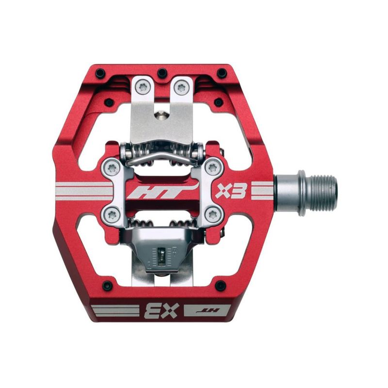 Pedales HT X3 Clipless Platform Rojo 85 x 90 x 14 mm 476 g