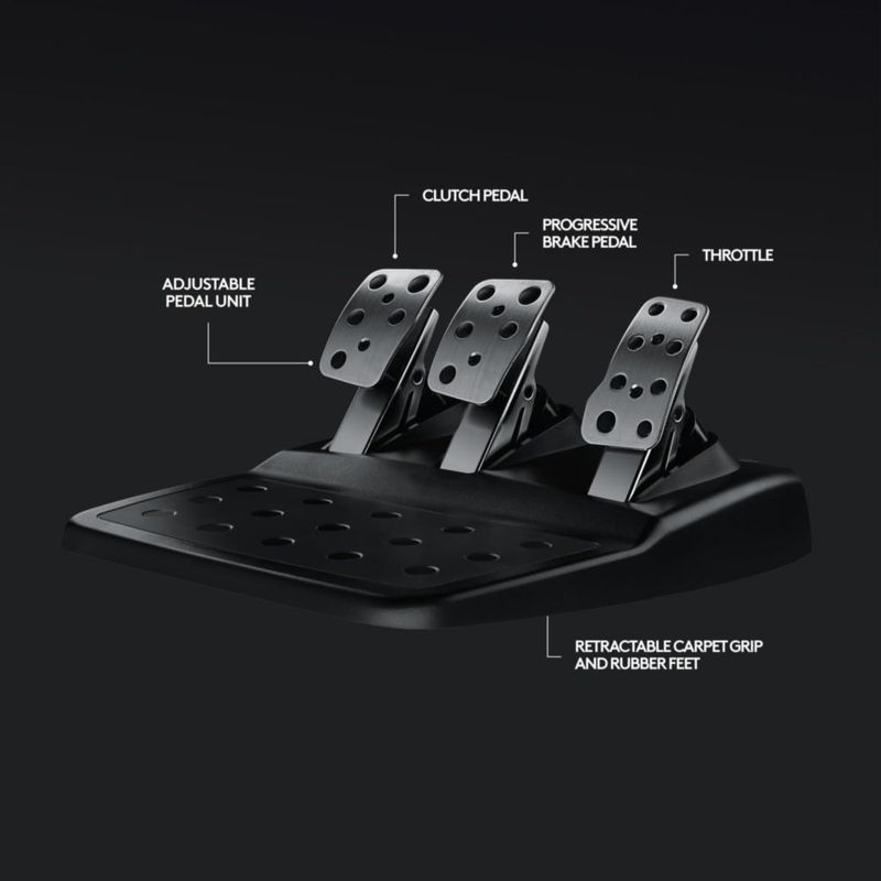 Volante de carreras Logitech G920 Driving Force para Xbox/PC color negro