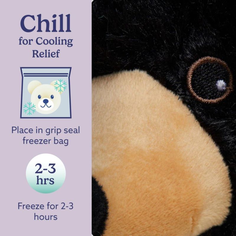 Animal de peluche Warmies Black Bear apto para microondas y pesado