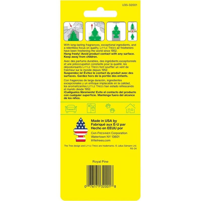 Desodorizador de área Little Trees Royal Pine paquete de 3