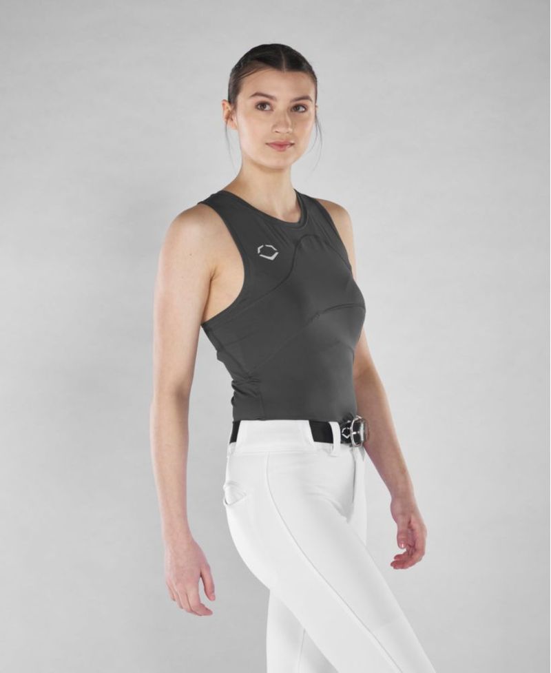Protector de Pecho EvoShield para Mujer talla S gris sin mangas