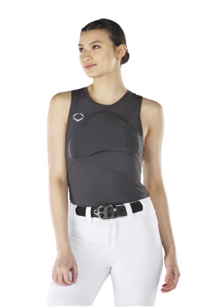 Protector de Pecho EvoShield para Mujer talla S gris sin mangas
