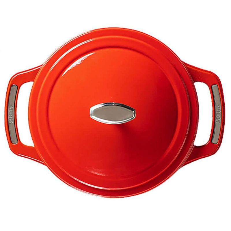 Cocotte Lodge de hierro fundido esmaltado de 45 qt color cereza