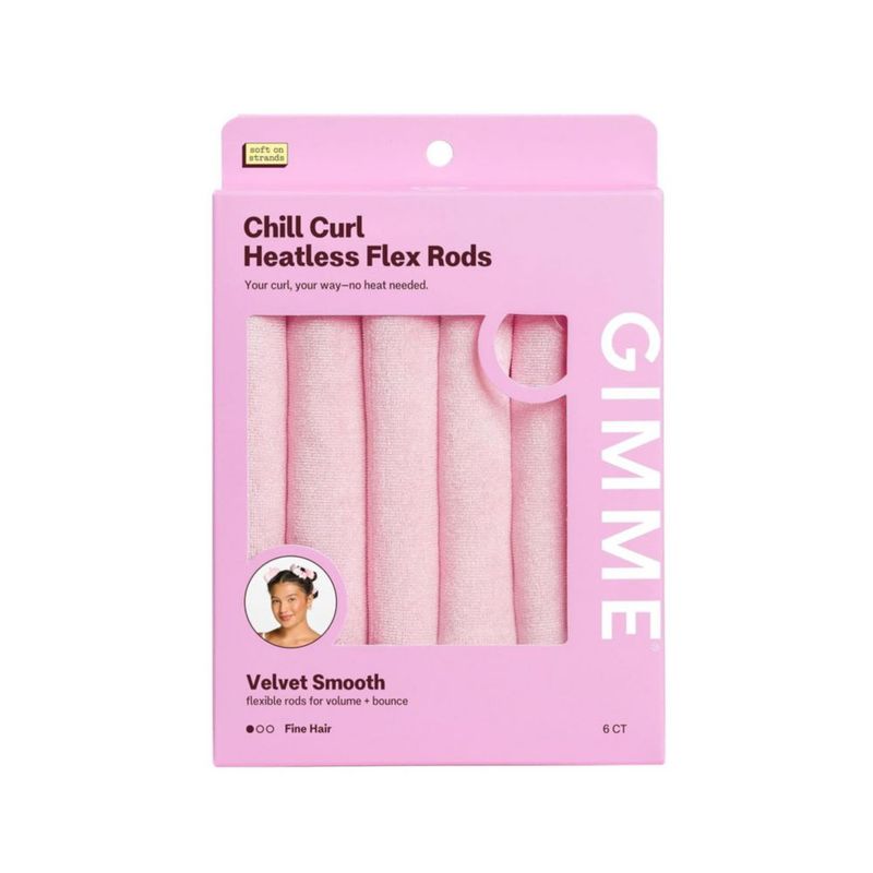 Rizador de Cabello GIMME Chill Curl Flex Rods - Pack de 6 para Cabello Fino