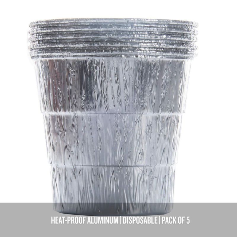 Revestimiento para cubeta de grasa Traeger BAC407 paquete de 5 aluminio