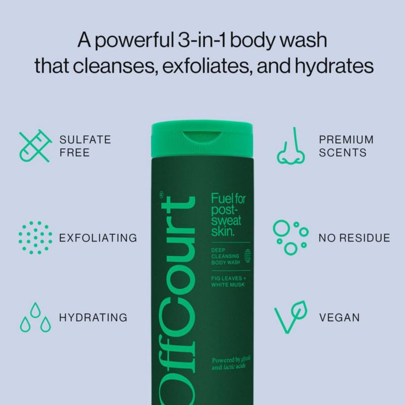 Gel de Ducha OffCourt 400 ml con Hojas de Higo y Almizcle Blanco