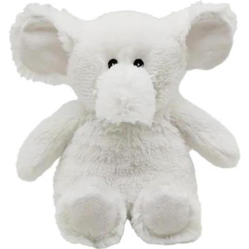 Push Animal Warmies White Elephant apto para microondas con lavanda
