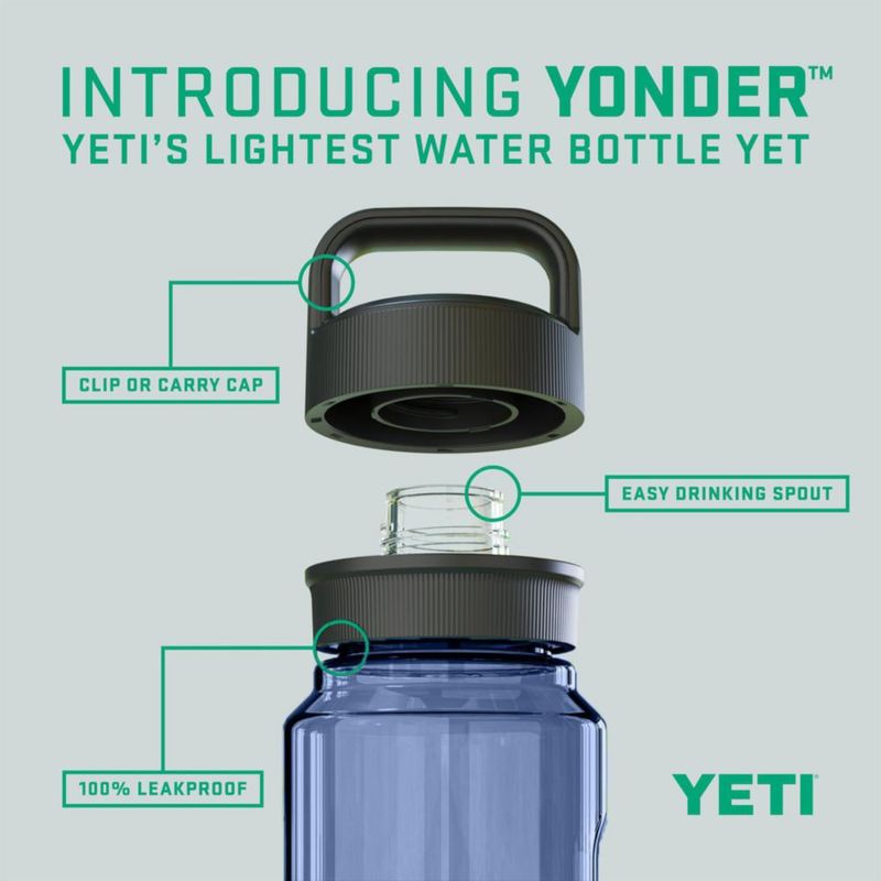 Botella de agua Yeti Yonder 750 ml con tapa Yonder Chug color azul marino