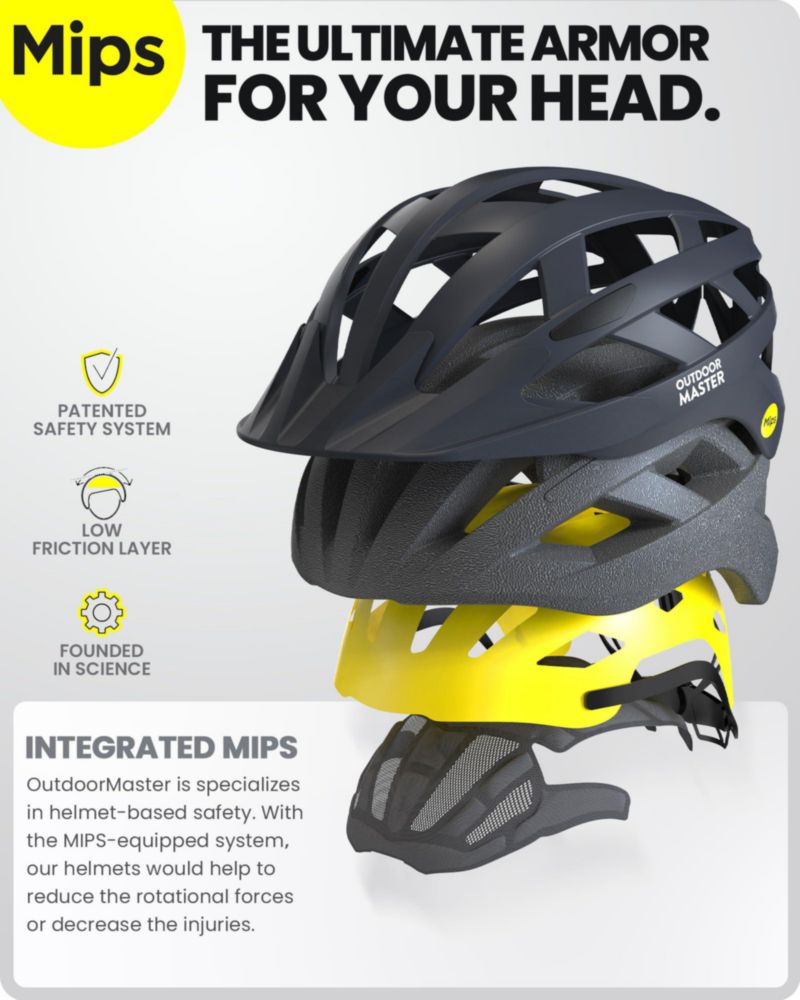 Casco de ciclismo OutdoorMaster MIPS Carbon Black para adulto