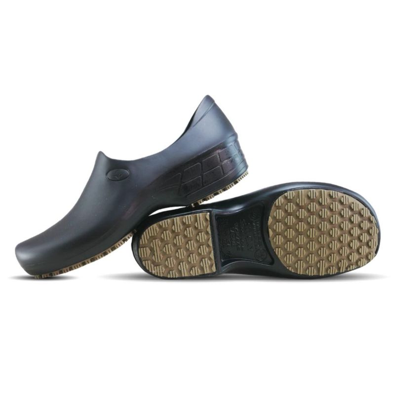Zapatos de enfermería Sticky talla 7.5 impermeables antideslizantes color negro