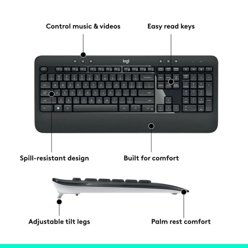 Combo de teclado y ratón inalámbrico Logitech MK540