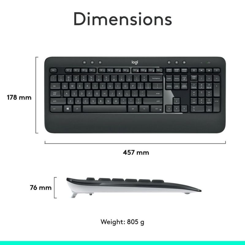 Combo de teclado y ratón inalámbrico Logitech MK540