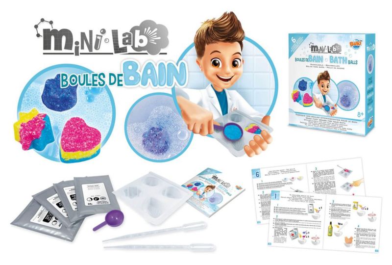 Kit DIY de bombas de baño Buki Mini Lab para niños de 8+