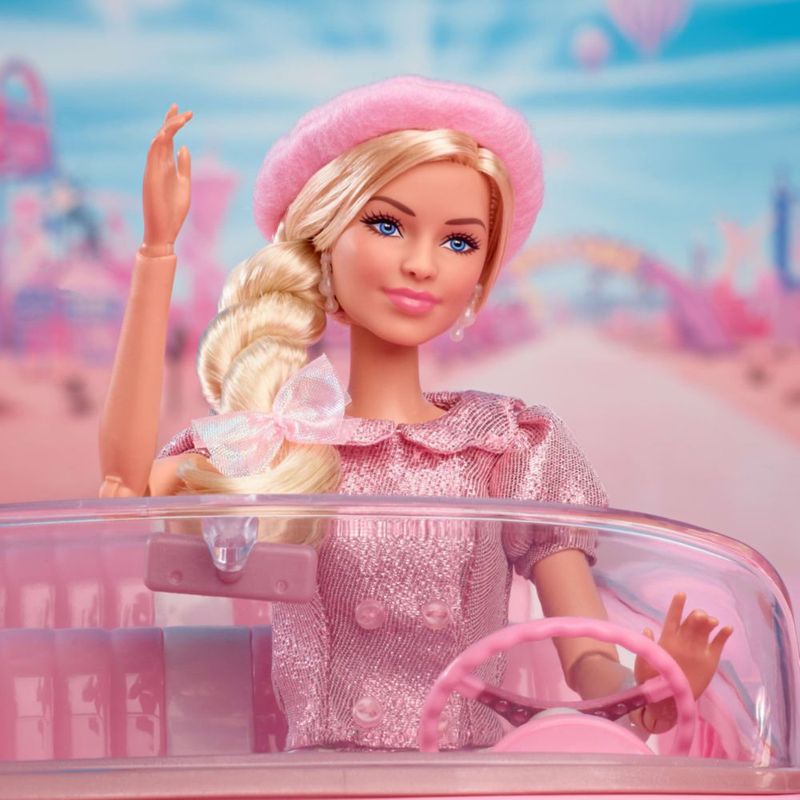 Muñeca Barbie traje rosa de Margot Robbie de Barbie The Movie