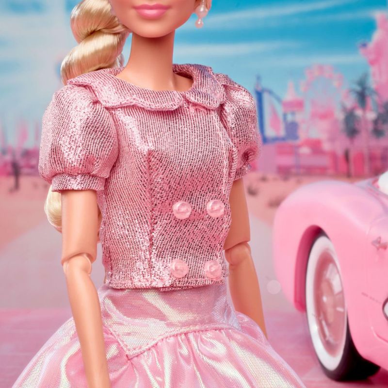 Muñeca Barbie traje rosa de Margot Robbie de Barbie The Movie
