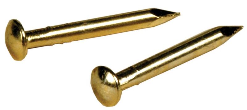Clavos para Molduras Hillman 122538 con Revestimiento de Latón y Resistente al Óxido