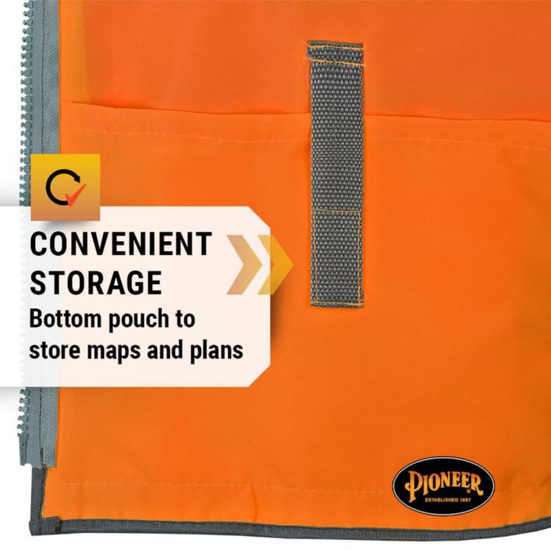 Chaleco Pioneer de 12 bolsillos Naranja/Verde Alta Visibilidad
