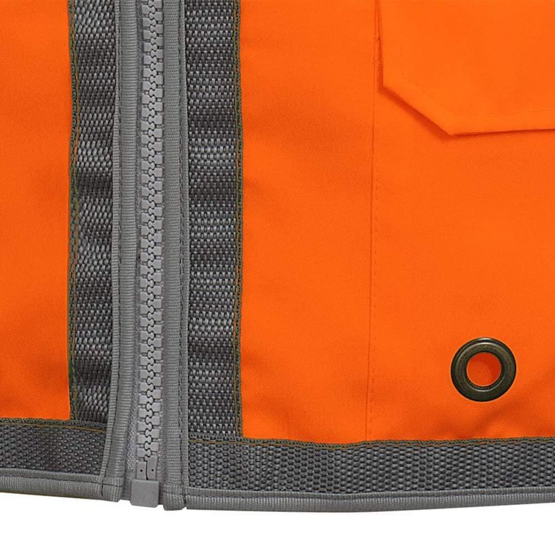 Chaleco Pioneer de 12 bolsillos Naranja/Verde Alta Visibilidad