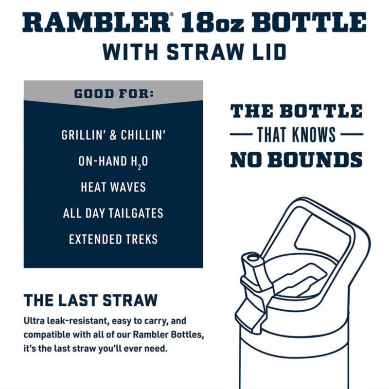 Botella de agua YETI Rambler de acero inoxidable con aislamiento al vacío de 500 ml