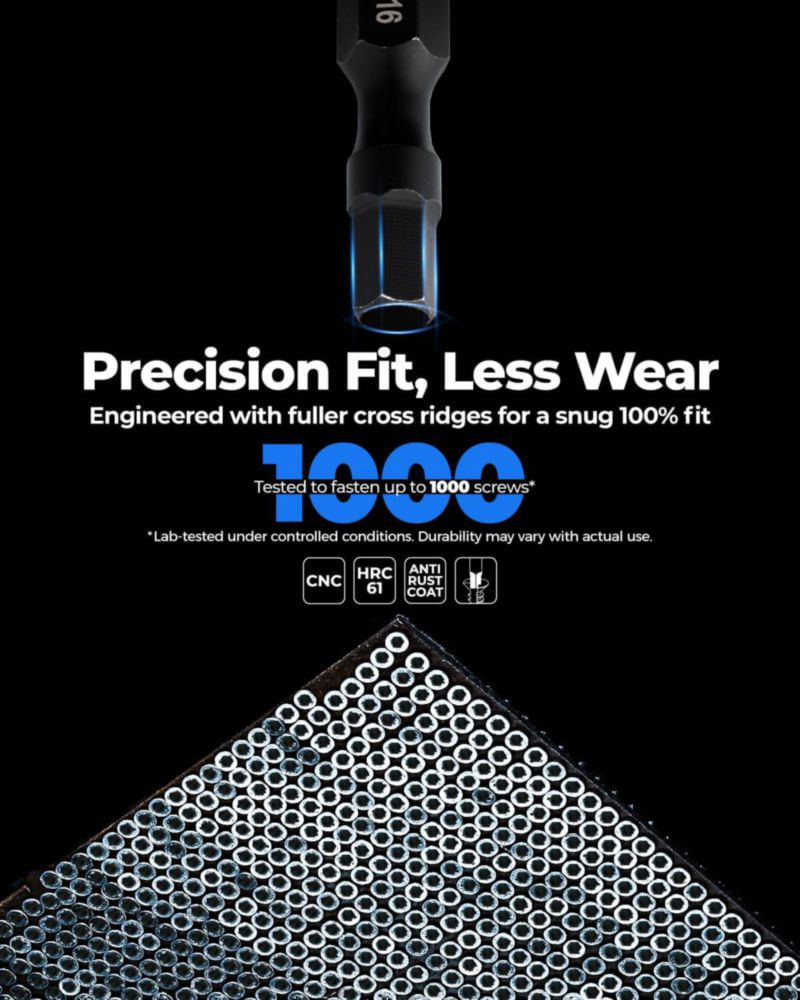 Juego de bits hexagonales toolant de 26 piezas Métricas y SAE