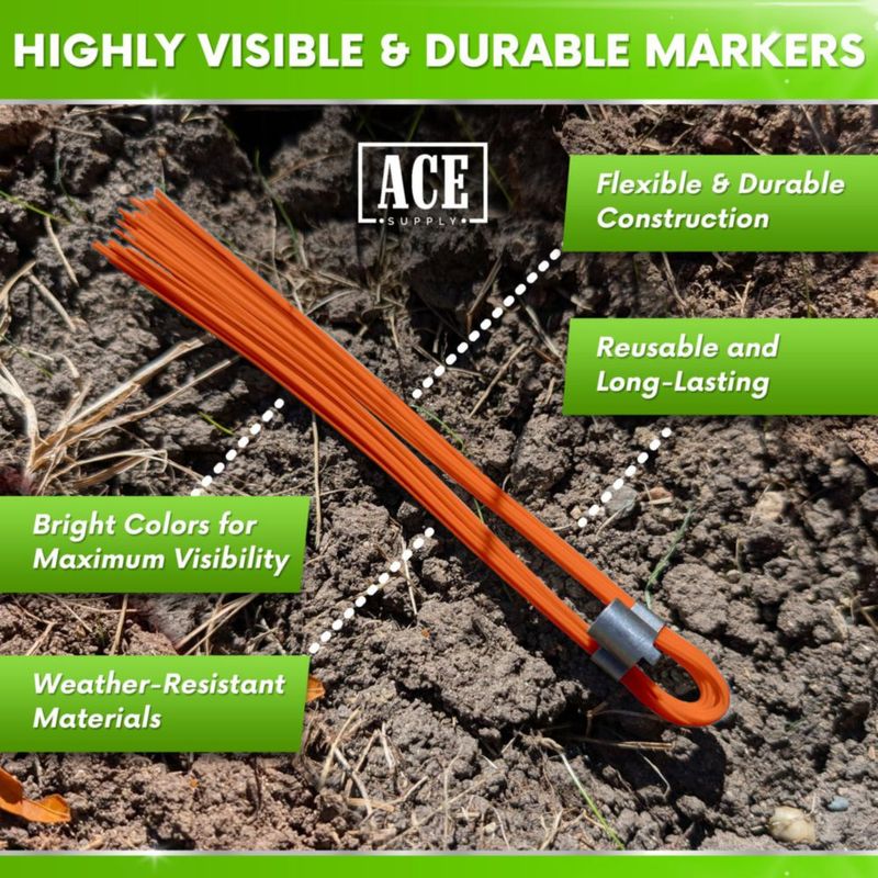 Cuerdas de Marcaje ACE Supply 15 cm Pack de 100 Naranjas