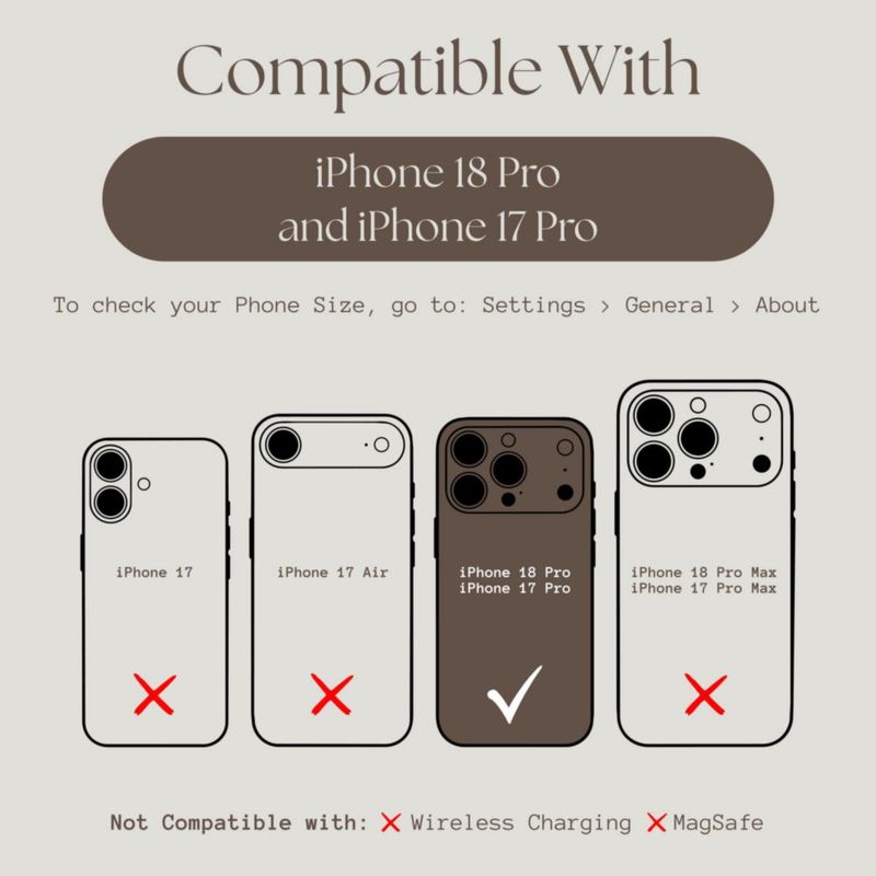 Funda Walli para iPhone 18/17 Pro de Cuero Vegano