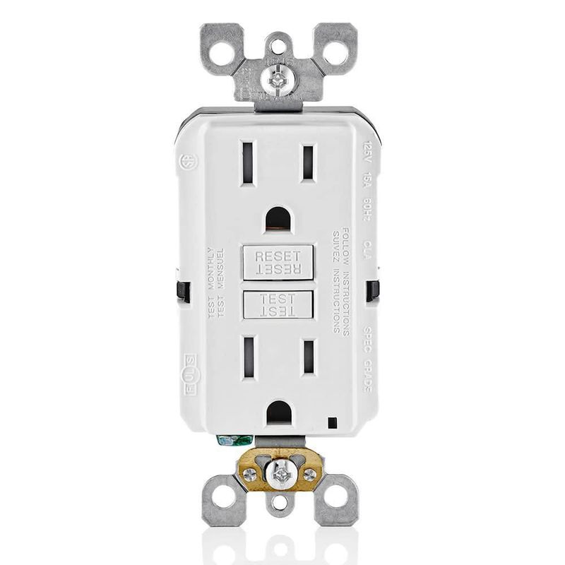 Toma eléctrica Leviton Smartlockpro GFCI 15A 125V Blanca