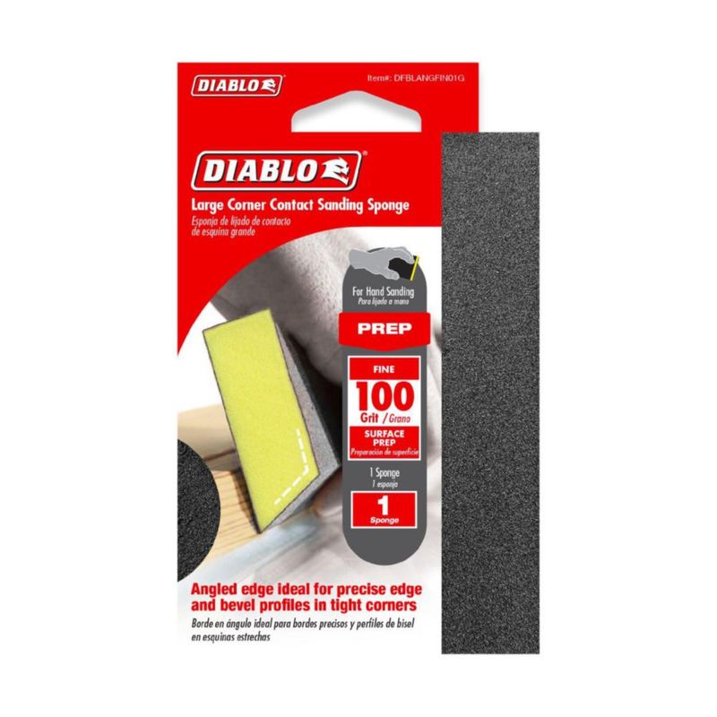 Esponja de lijado Diablo Corner Contact 13 x 8 x 3 cm 100 granos