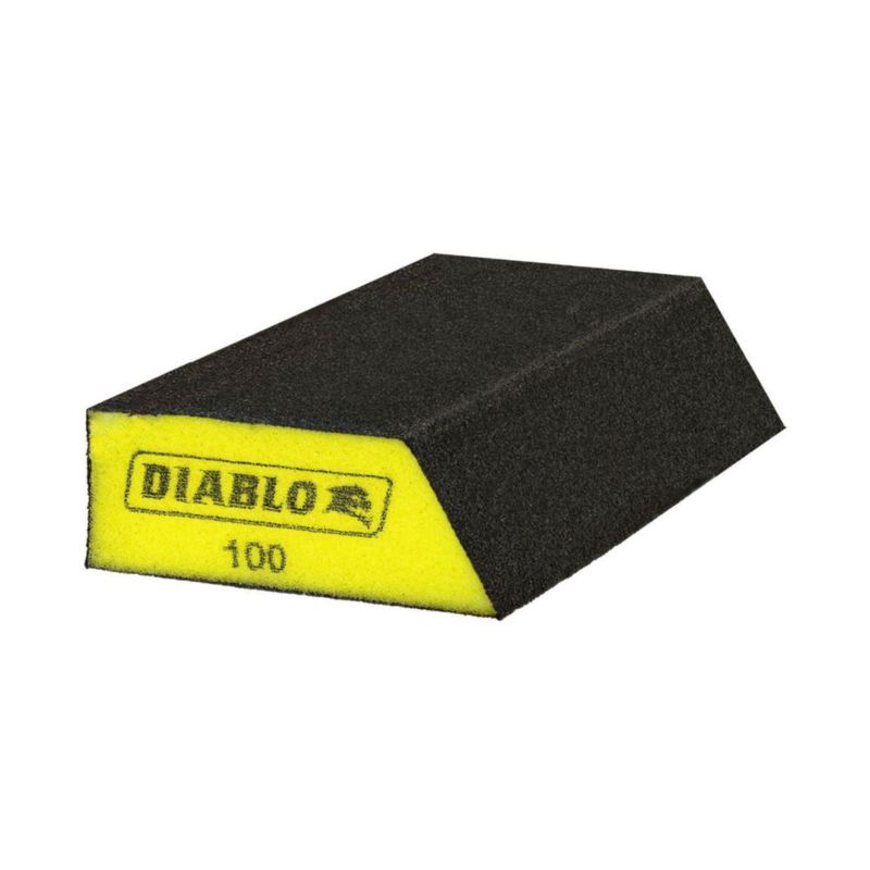 Esponja de lijado Diablo Corner Contact 13 x 8 x 3 cm 100 granos
